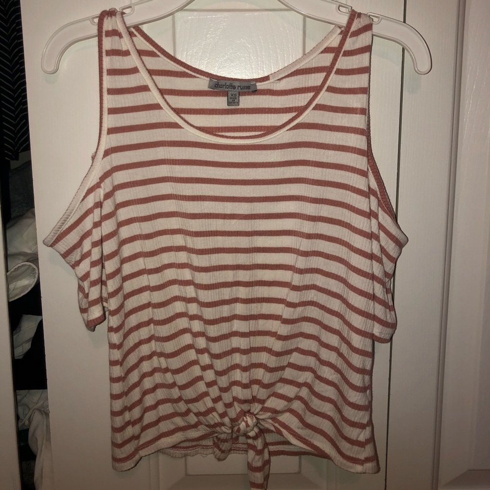 Charlotte Russe Shoulder Cutout Shirt